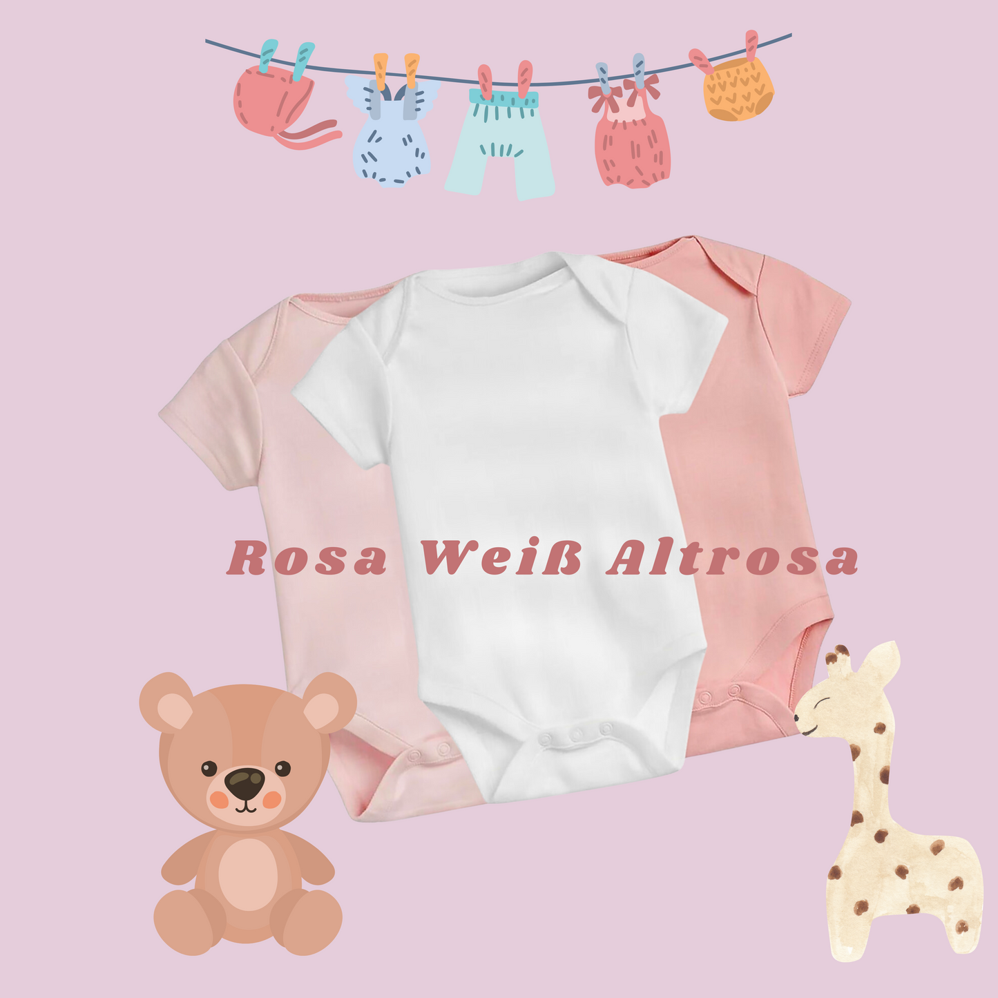 Personalisierter Baby Body Giraffe