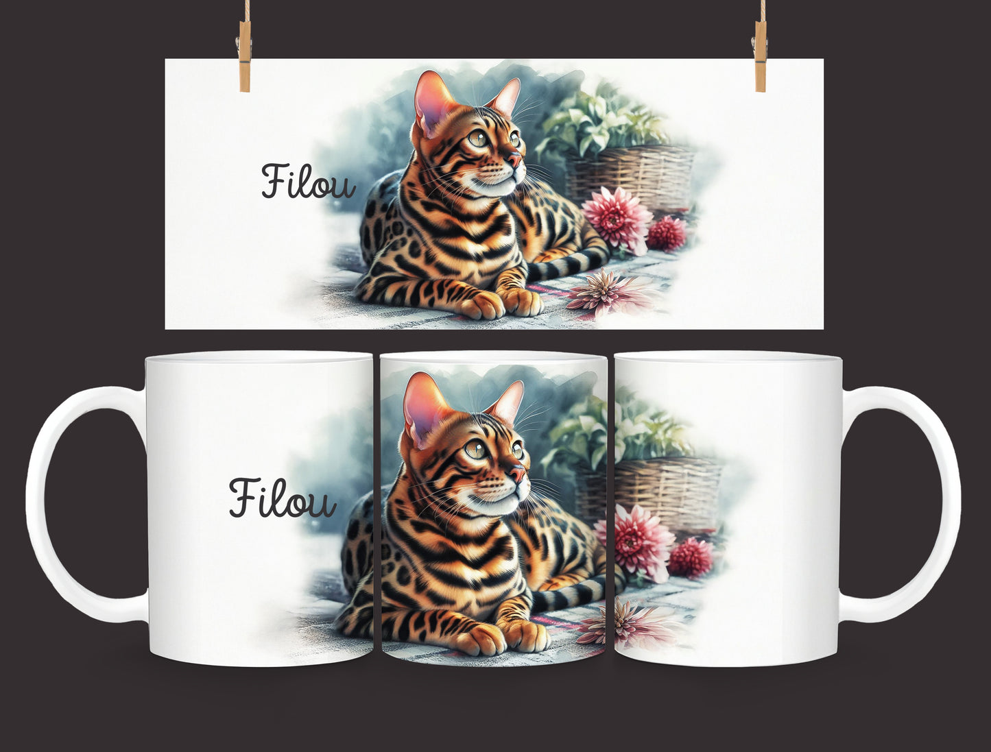 Tasse Samtpfote – Bengal-Katze