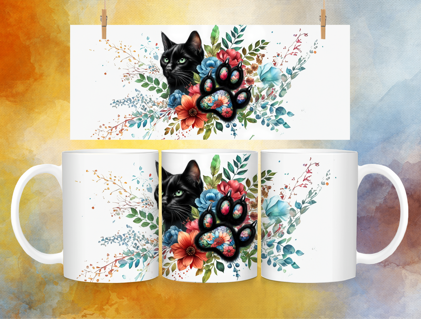 Tasse Pfotenliebe - Schwarzer Kater