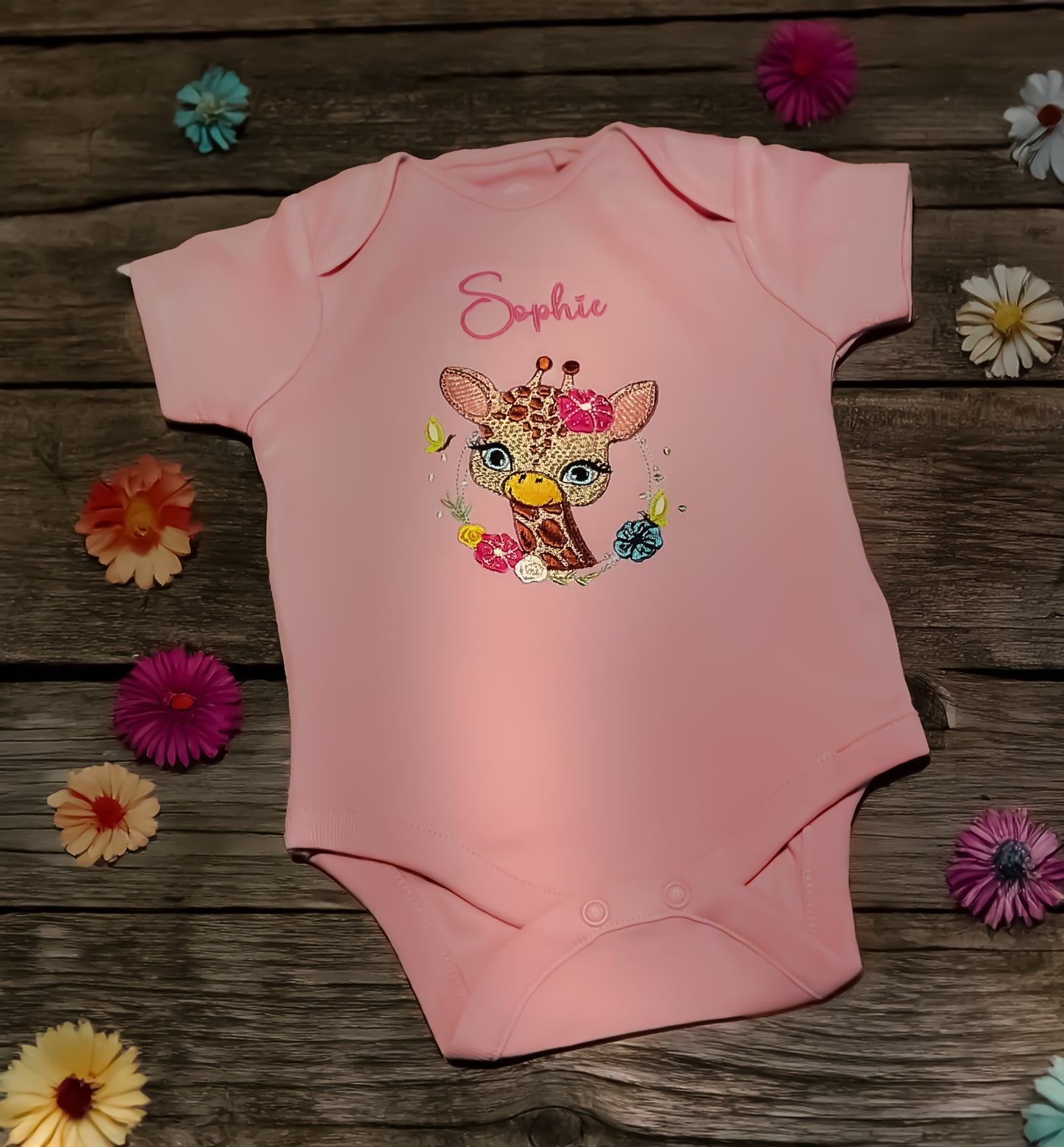 Personalisierter Baby Body Giraffe