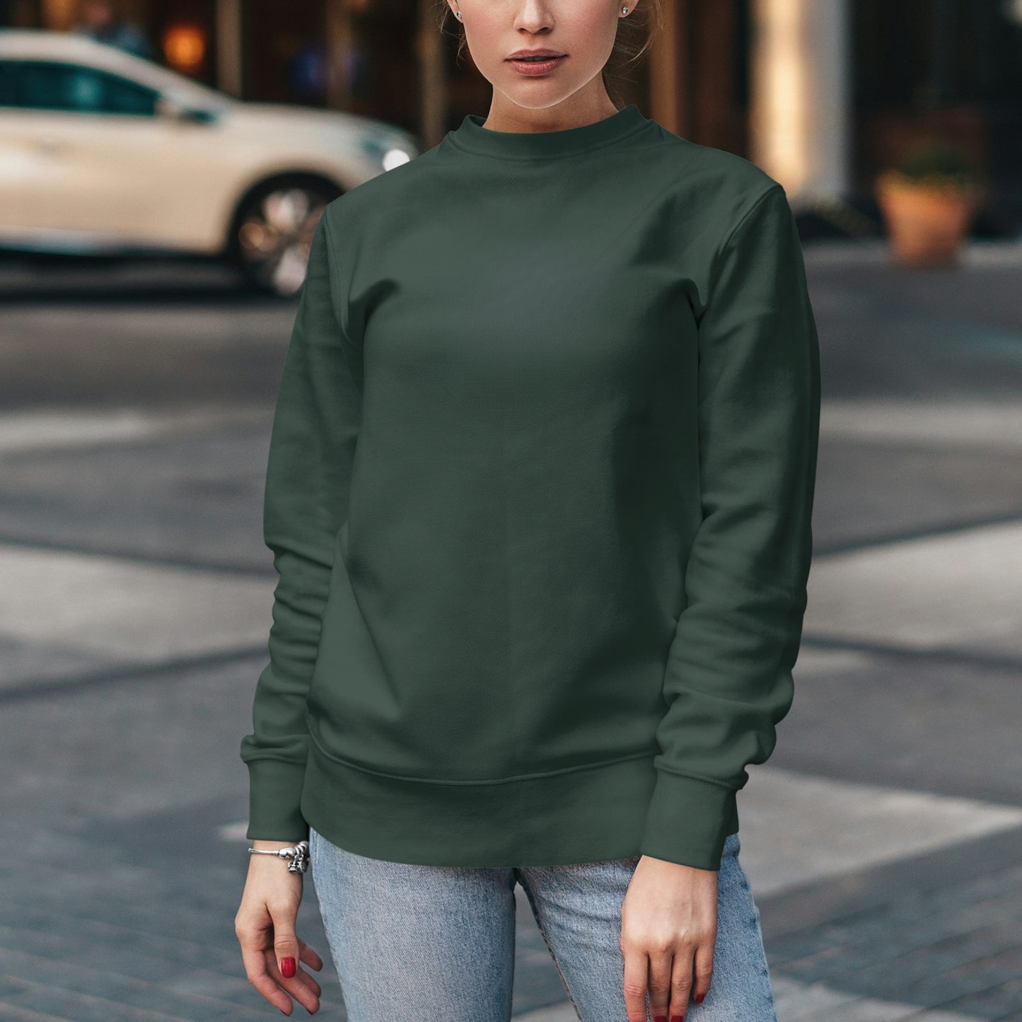 Personalisiertes "Dog Mom" Sweatshirt mit Namen – Bestickt mit Liebe & Glitzer-Gold veredelt