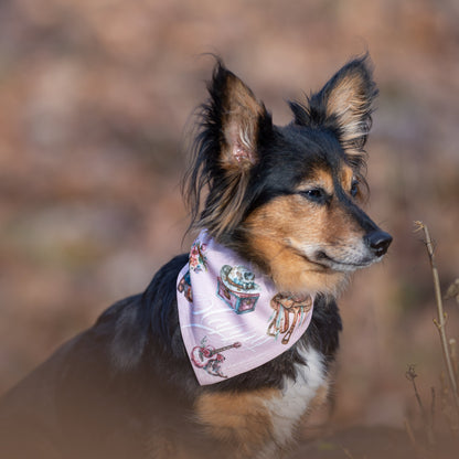 Personalisiertes Hunde-Bandana im Western-Boho-Design mit Namen, beidseitig bedruckt