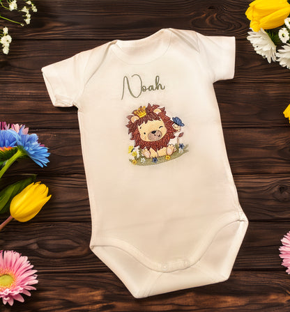 Personalisierter Baby Body Löwe