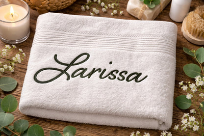 Besticktes Handtuch mit Name, personalisiertes Geschenk für Hundemama